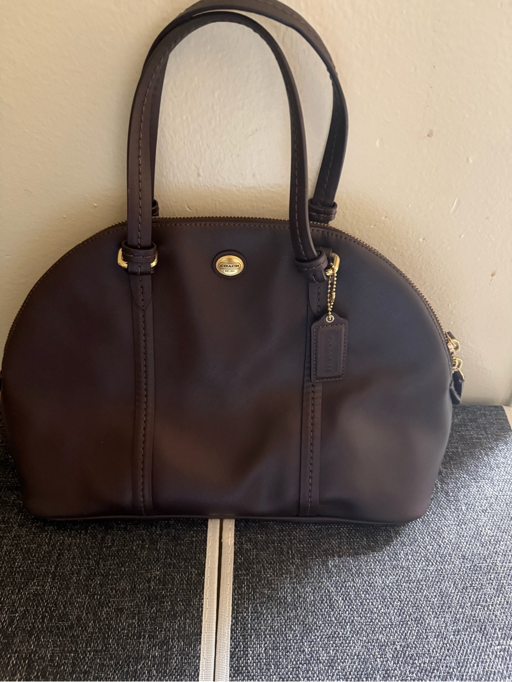Coach Dark Brown Dome Satchel